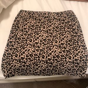 Loft leopard skirt